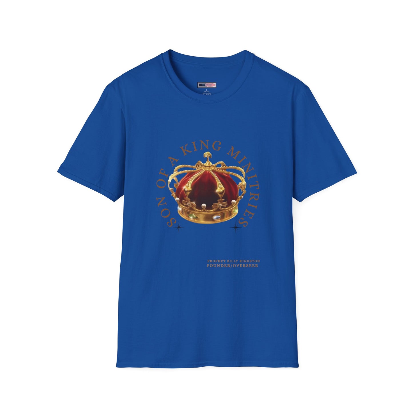 Son of A King Unisex Softstyle T-Shirt with Crown Design, Christian Apparel, Faith-Based Gift, Inspirational Tee, Spiritual Wear