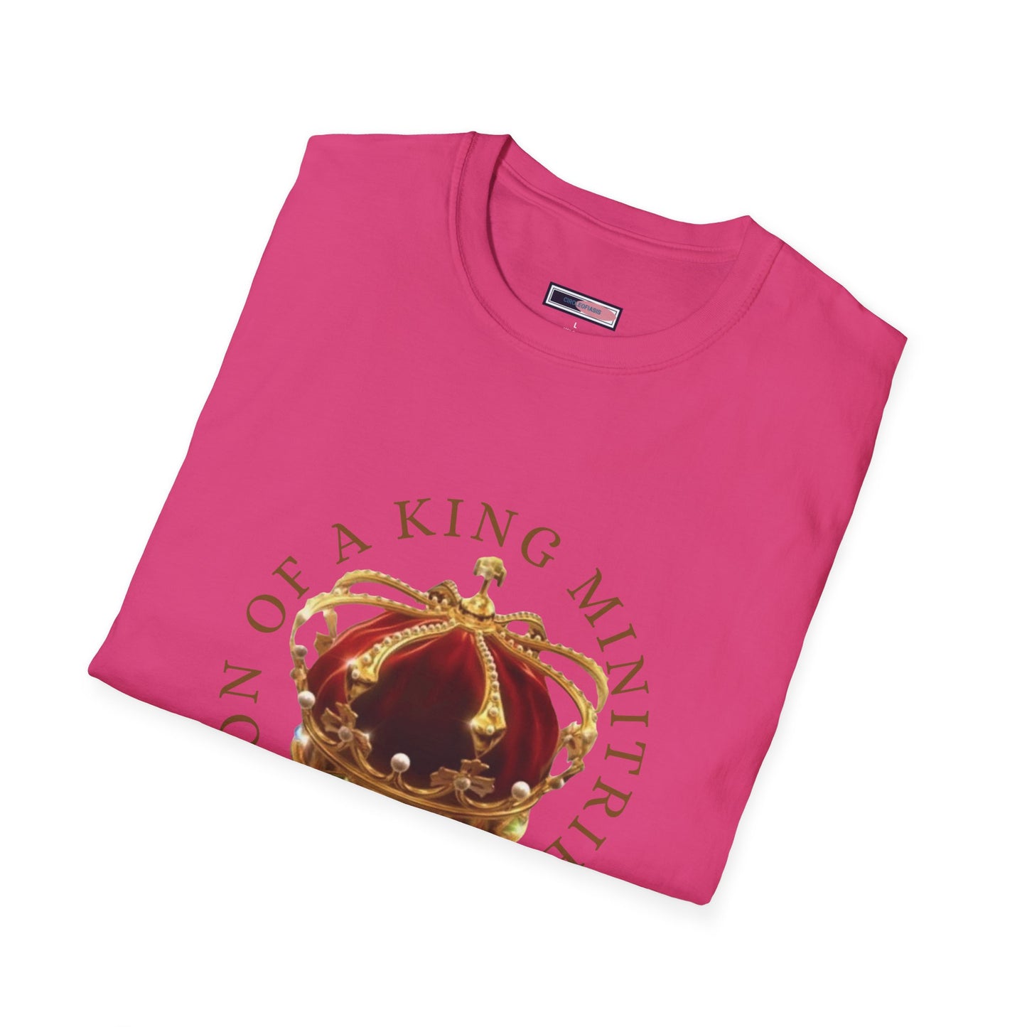 Son of A King Unisex Softstyle T-Shirt with Crown Design, Christian Apparel, Faith-Based Gift, Inspirational Tee, Spiritual Wear