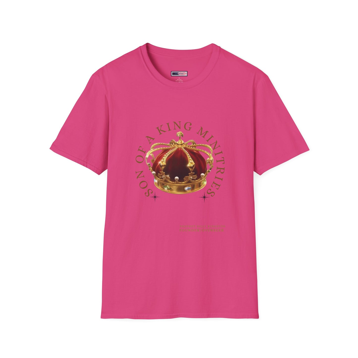 Son of A King Unisex Softstyle T-Shirt with Crown Design, Christian Apparel, Faith-Based Gift, Inspirational Tee, Spiritual Wear