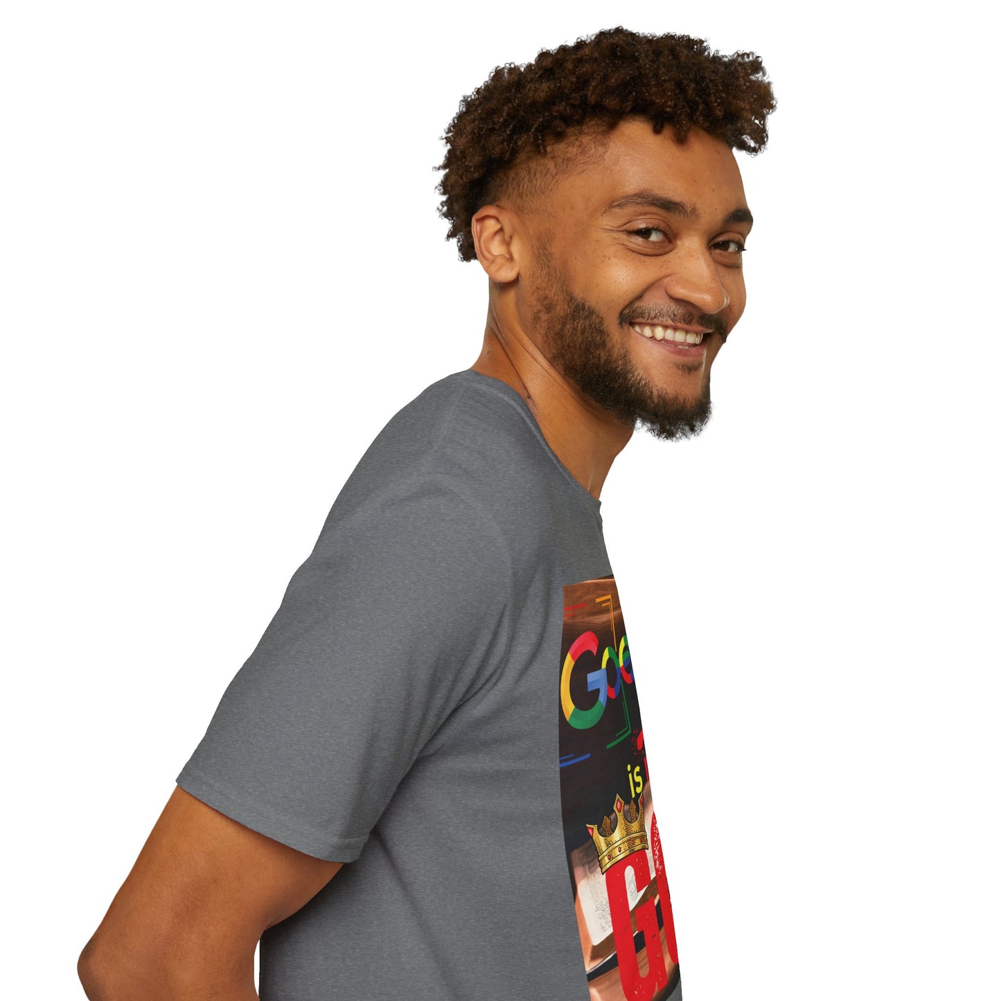 Google is Not God Unisex Softstyle T-Shirt, Trendy Graphic Tee, Casual Wear, Gift for Tech Lovers, Unique Statement Shirt