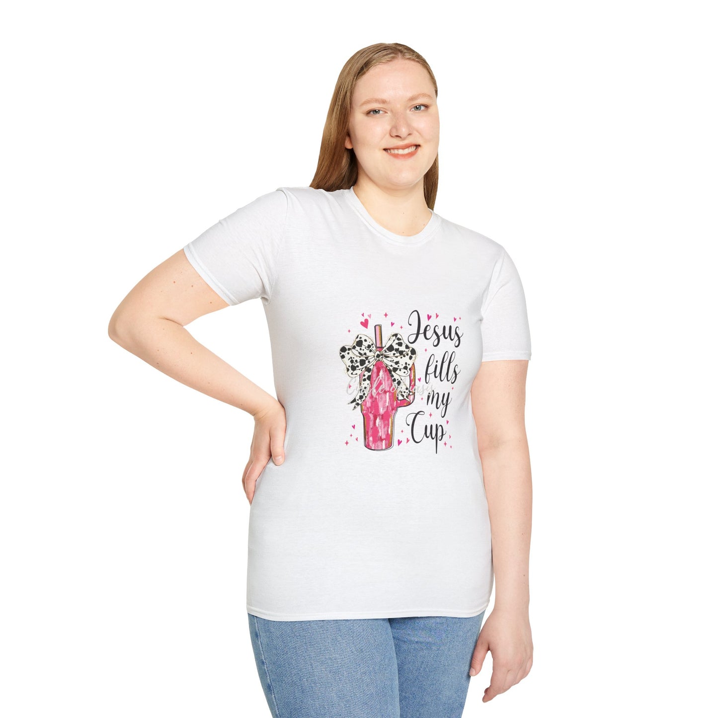 Jesus Fills My Cup T-Shirt, Christian Graphic Tee, Faith-Based Unisex Top, Inspirational Gift, Casual Christian Apparel