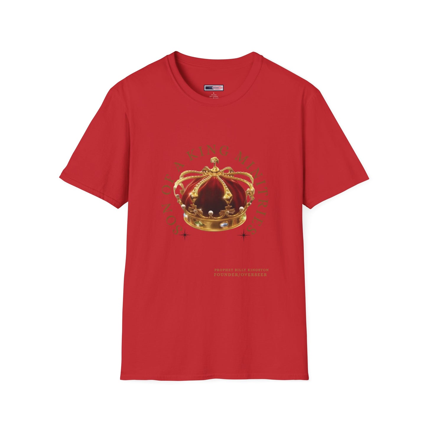 Son of A King Unisex Softstyle T-Shirt with Crown Design, Christian Apparel, Faith-Based Gift, Inspirational Tee, Spiritual Wear