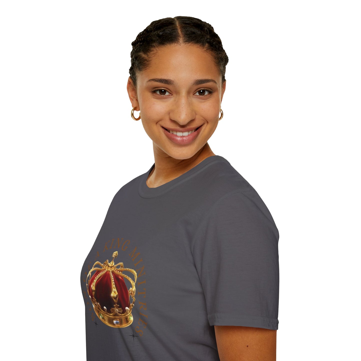 Son of A King Unisex Softstyle T-Shirt with Crown Design, Christian Apparel, Faith-Based Gift, Inspirational Tee, Spiritual Wear