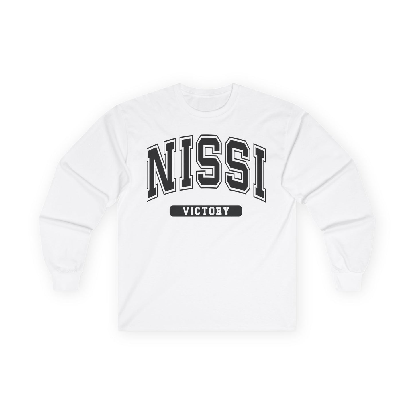 Unisex Long Sleeve Victory Tee - NISSI Design for Winners, Cool Casual Wear, Gift for Sports Lovers, Inspirational Apparel, Everyday Comfort