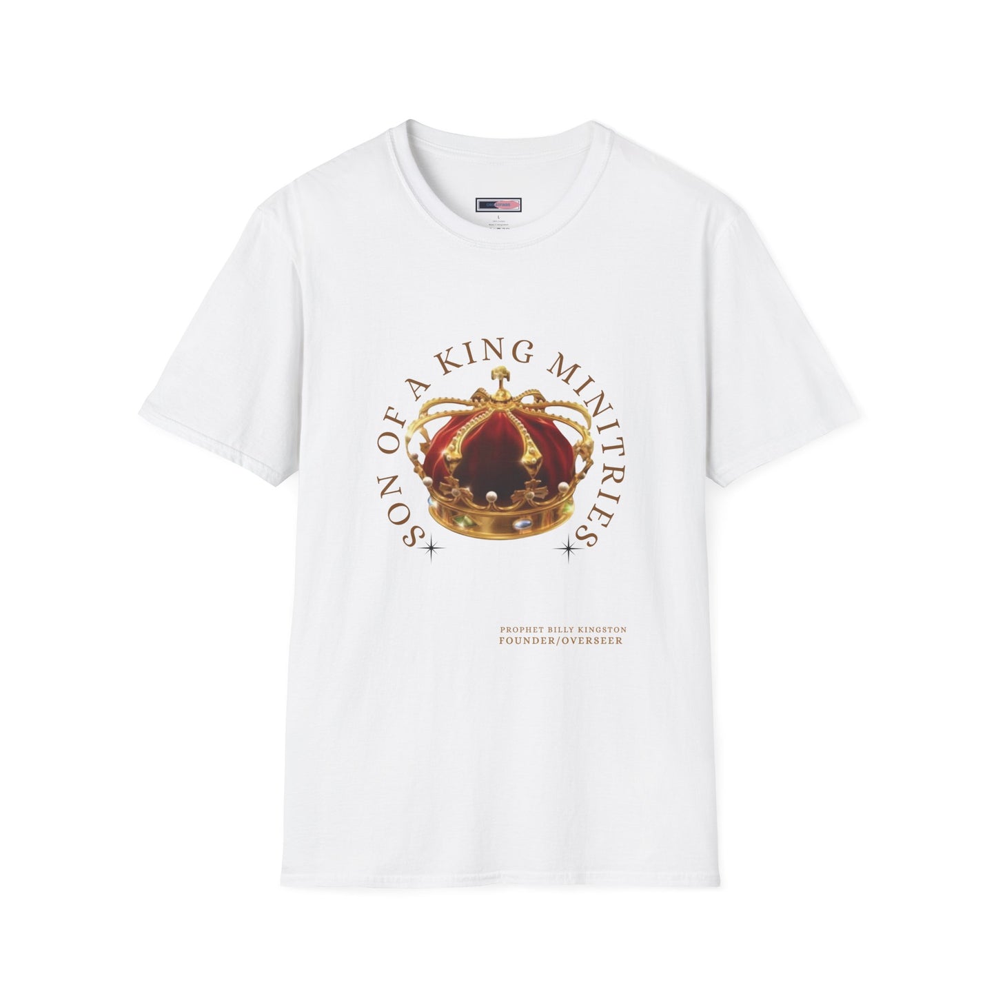Son of A King Unisex Softstyle T-Shirt with Crown Design, Christian Apparel, Faith-Based Gift, Inspirational Tee, Spiritual Wear