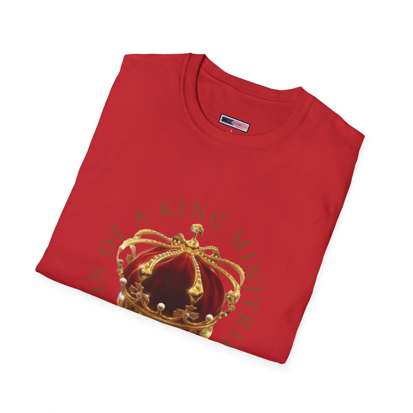 Son of A King Unisex Softstyle T-Shirt with Crown Design, Christian Apparel, Faith-Based Gift, Inspirational Tee, Spiritual Wear
