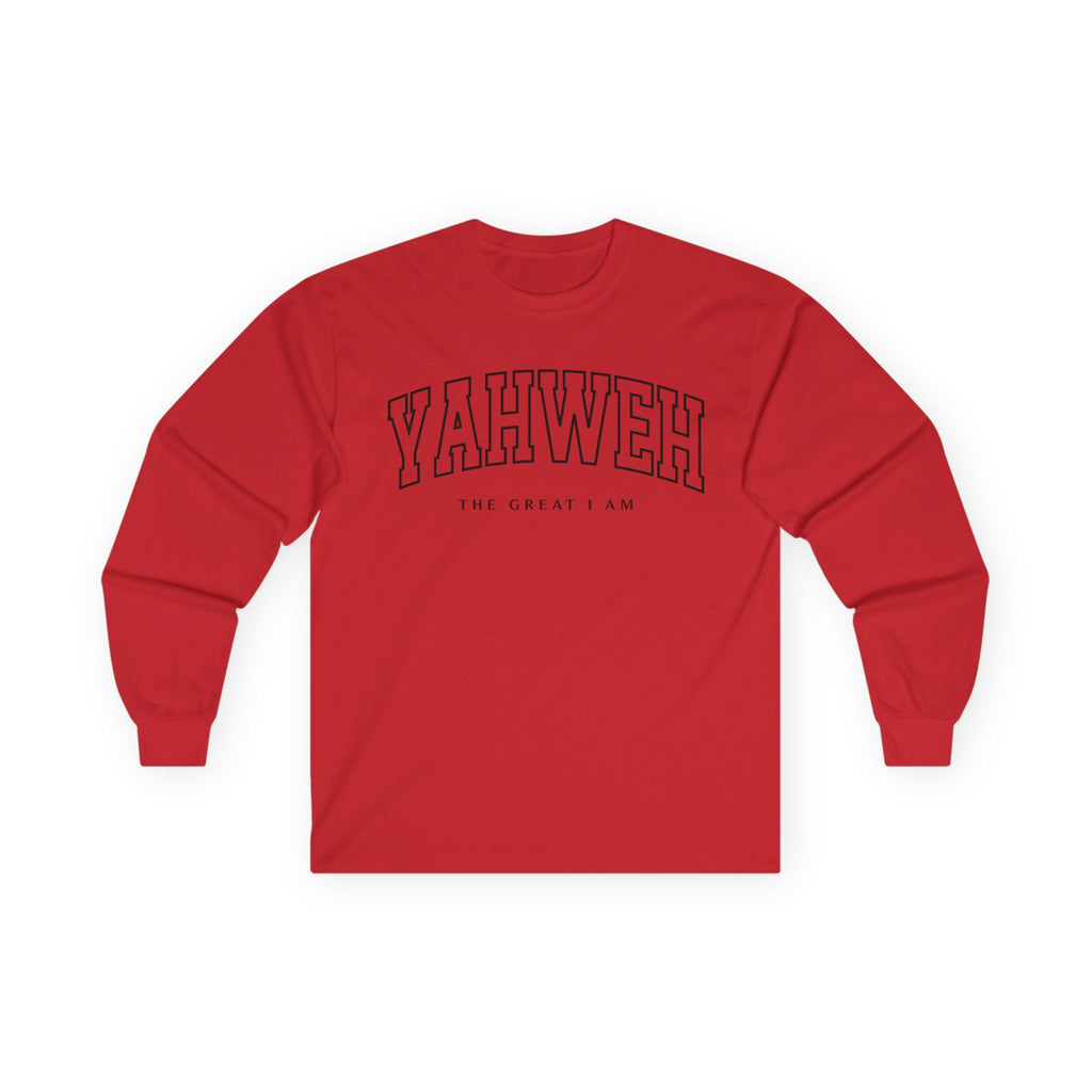 Yahweh Unisex Long Sleeve Tee | Faith-Inspired Apparel, Christian Gift, Casual Wear, Religious Shirt, Everyday Fashion