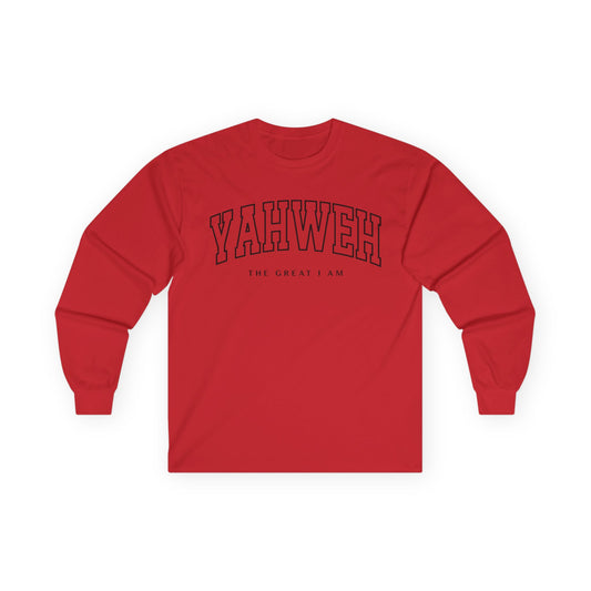Yahweh Unisex Long Sleeve Tee | Faith-Inspired Apparel, Christian Gift, Casual Wear, Religious Shirt, Everyday Fashion