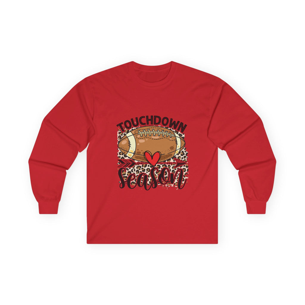 Touchdown Season Long Sleeve Tee | Unisex Football Shirt | Game Day Apparel | Fall Sportswear | Football Lover Gift | Cozy and Stylish