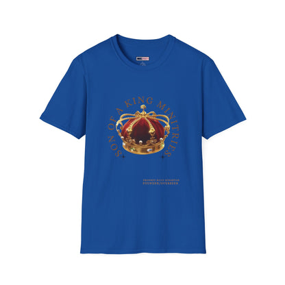 Son of A King Unisex Softstyle T-Shirt with Crown Design, Christian Apparel, Faith-Based Gift, Inspirational Tee, Spiritual Wear