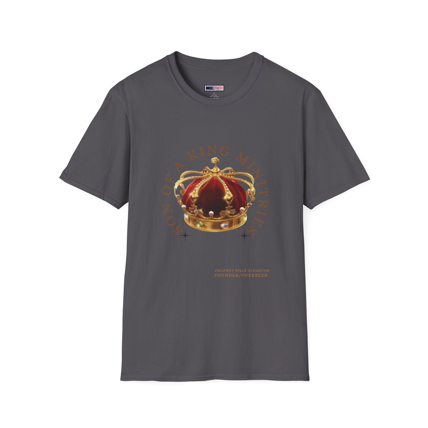 Son of A King Unisex Softstyle T-Shirt with Crown Design, Christian Apparel, Faith-Based Gift, Inspirational Tee, Spiritual Wear