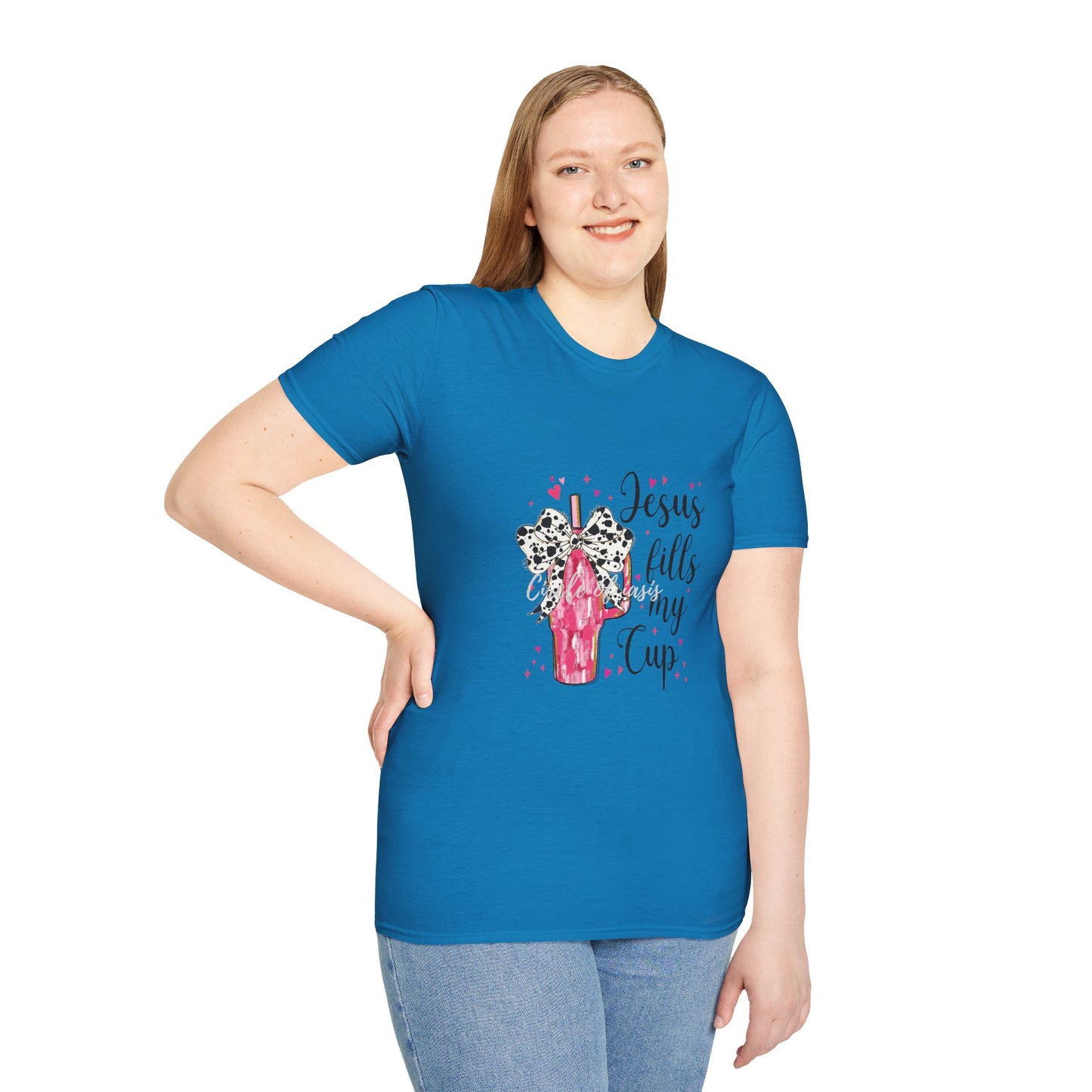 Jesus Fills My Cup T-Shirt, Christian Graphic Tee, Faith-Based Unisex Top, Inspirational Gift, Casual Christian Apparel