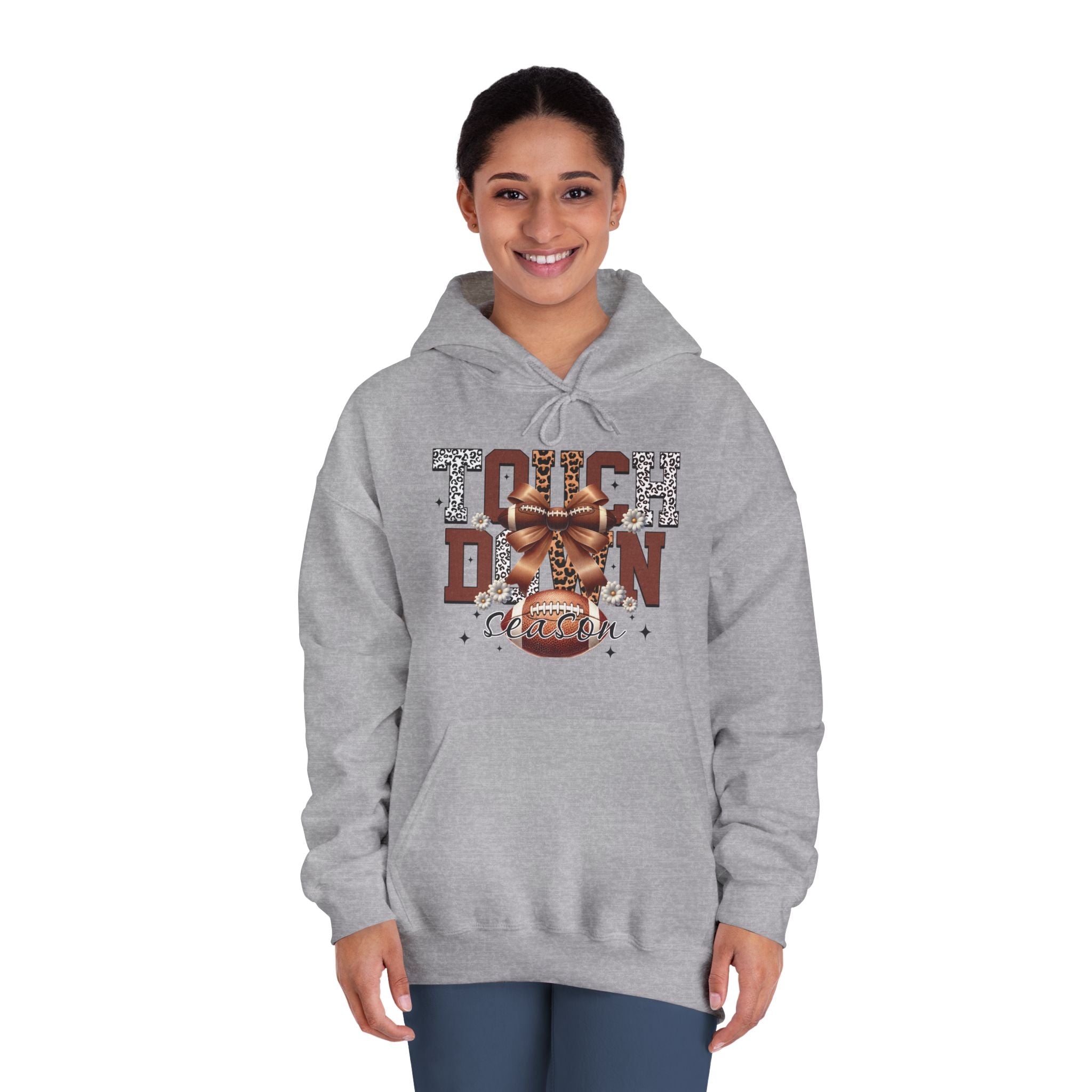 Touch Down Football Sweatshirt, Unisex Hoodie for Sports Fans, Perfect for Game Days, Casual Wear, Holiday Gifts