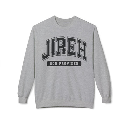 JIREH God Provider Sweatshirt, Unisex Fleece Crewneck, Casual Comfort Wear, Faith-Based Apparel, Cozy Gift Idea