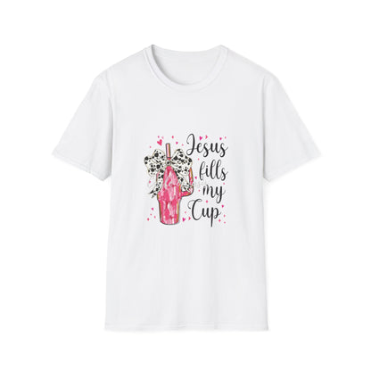 Jesus Fills My Cup T-Shirt, Christian Graphic Tee, Faith-Based Unisex Top, Inspirational Gift, Casual Christian Apparel