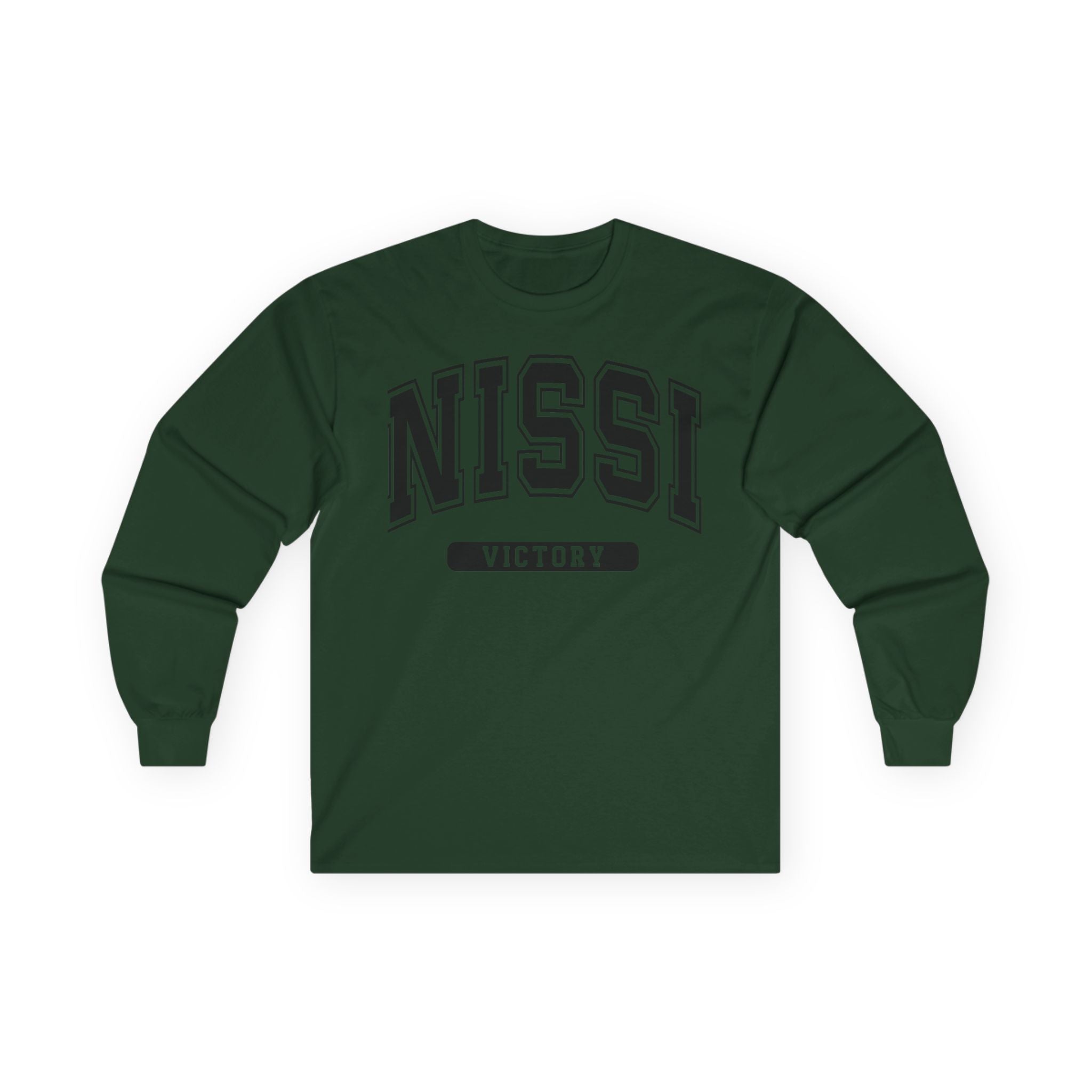 Unisex Long Sleeve Victory Tee - NISSI Design for Winners, Cool Casual Wear, Gift for Sports Lovers, Inspirational Apparel, Everyday Comfort