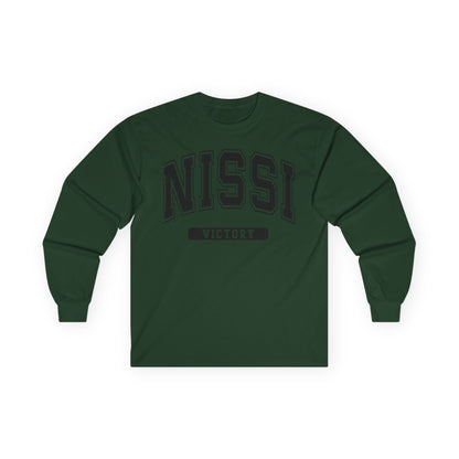 Unisex Long Sleeve Victory Tee - NISSI Design for Winners, Cool Casual Wear, Gift for Sports Lovers, Inspirational Apparel, Everyday Comfort