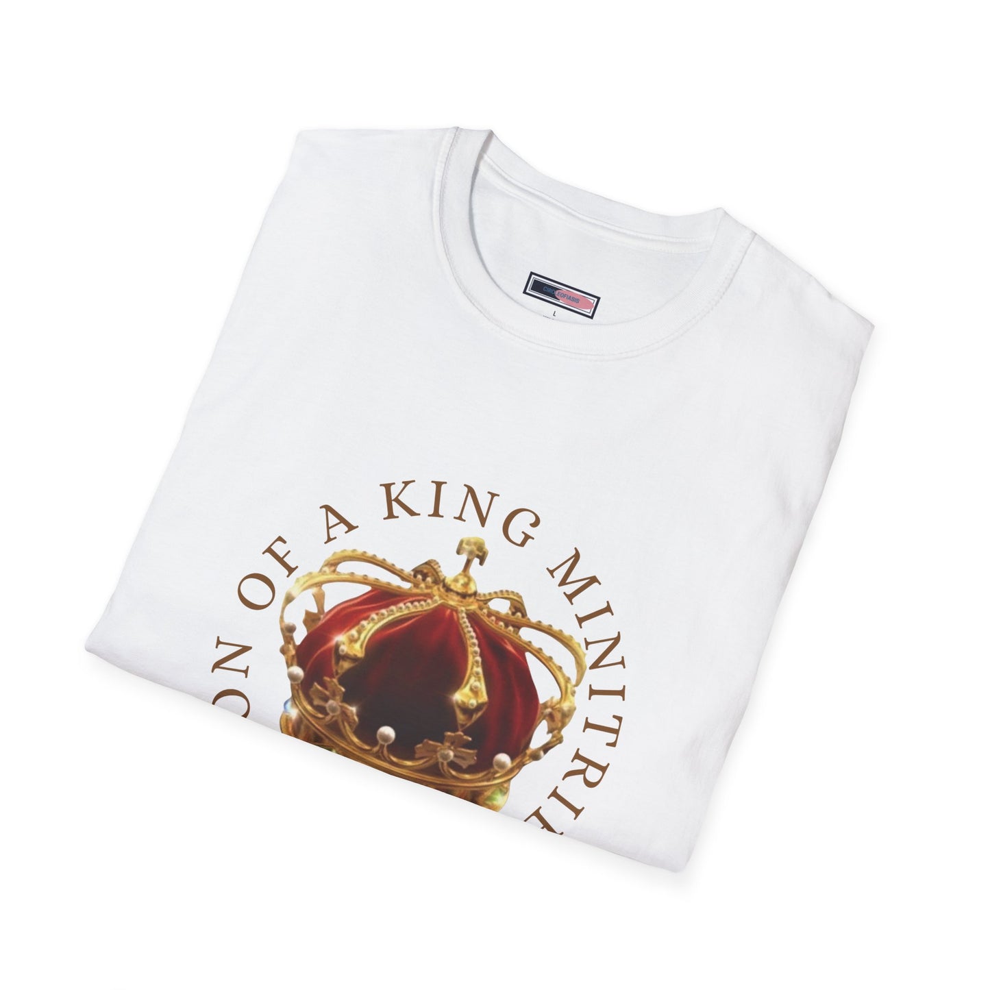 Son of A King Unisex Softstyle T-Shirt with Crown Design, Christian Apparel, Faith-Based Gift, Inspirational Tee, Spiritual Wear