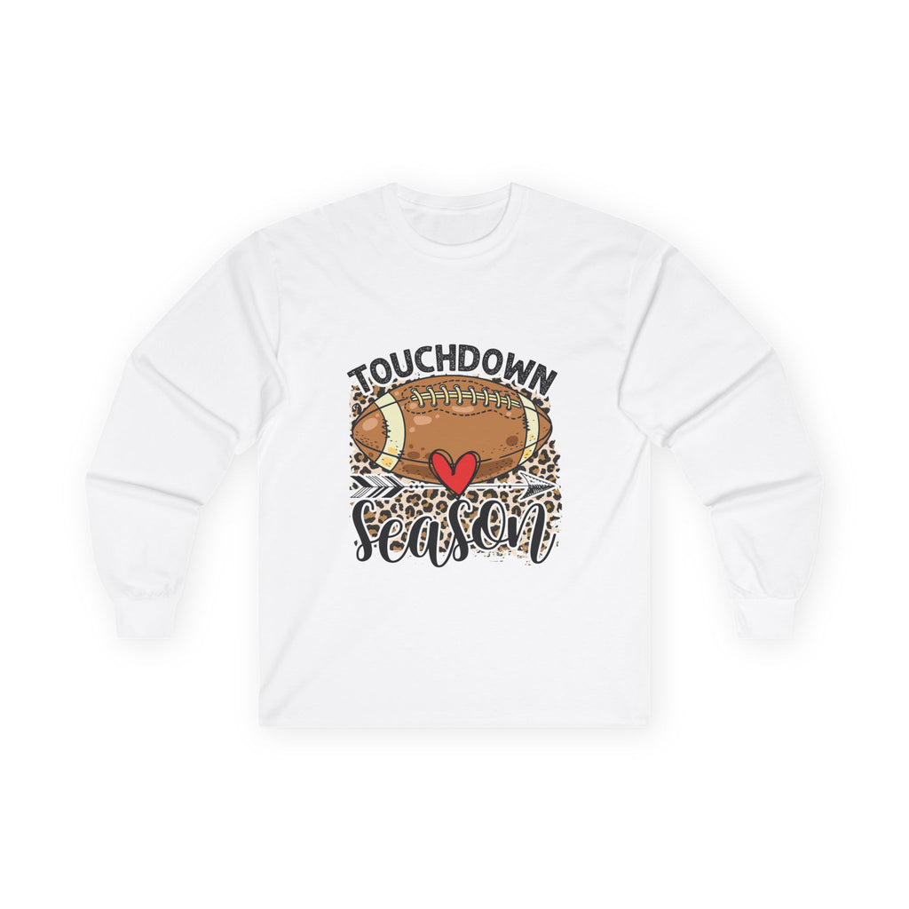 Touchdown Season Long Sleeve Tee | Unisex Football Shirt | Game Day Apparel | Fall Sportswear | Football Lover Gift | Cozy and Stylish