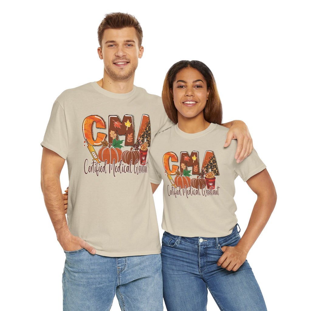 Fall-Themed Medical Assistant T-Shirt, CMA Unisex Tee, Cute Healthcare Apparel, Halloween Gift, Nurse Appreciation Day, Gift for CMA