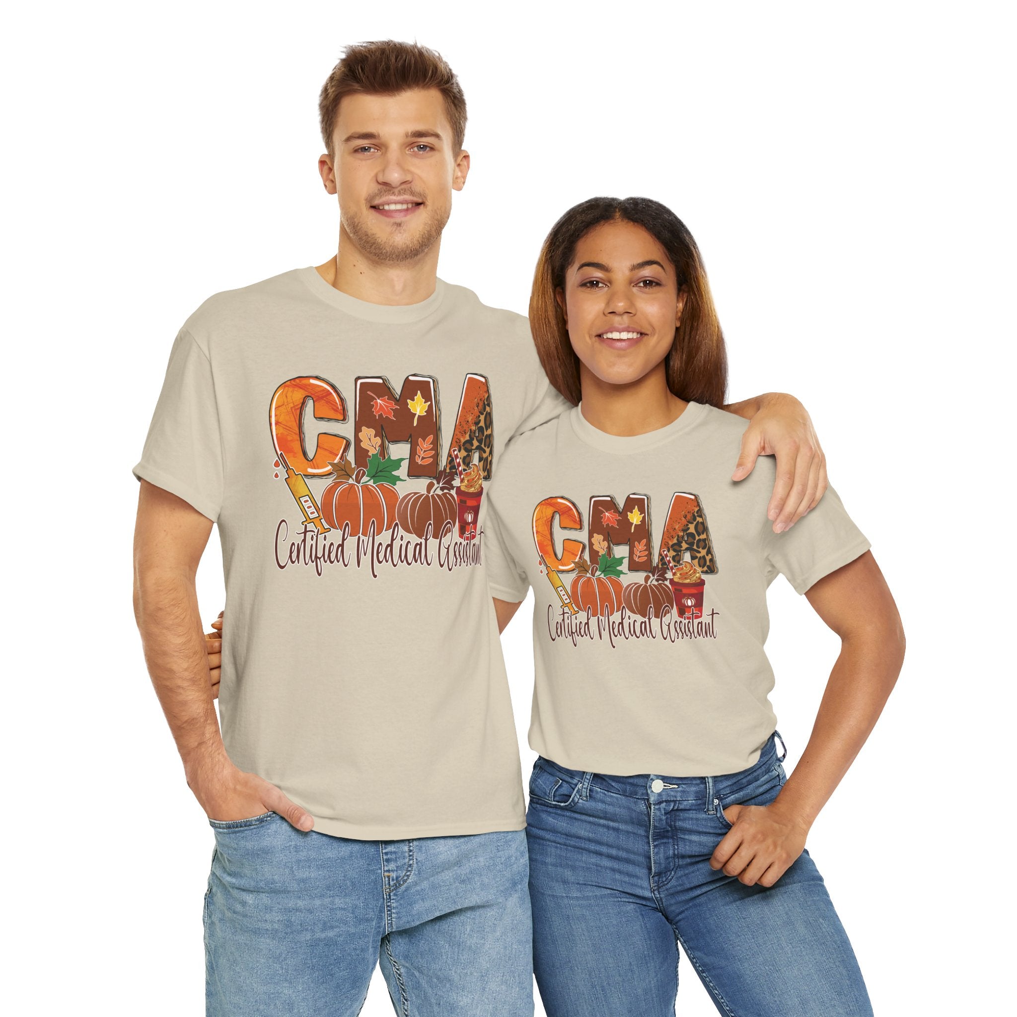 Fall-Themed Medical Assistant T-Shirt, CMA Unisex Tee, Cute Healthcare Apparel, Halloween Gift, Nurse Appreciation Day, Gift for CMA