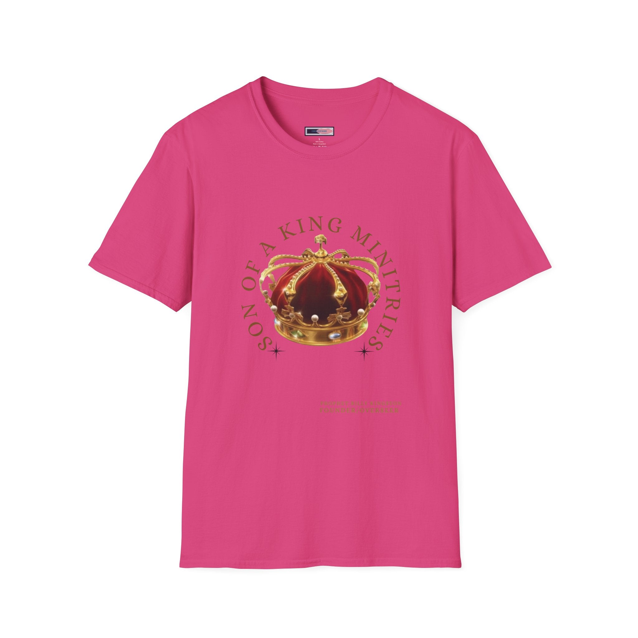 Son of A King Unisex Softstyle T-Shirt with Crown Design, Christian Apparel, Faith-Based Gift, Inspirational Tee, Spiritual Wear