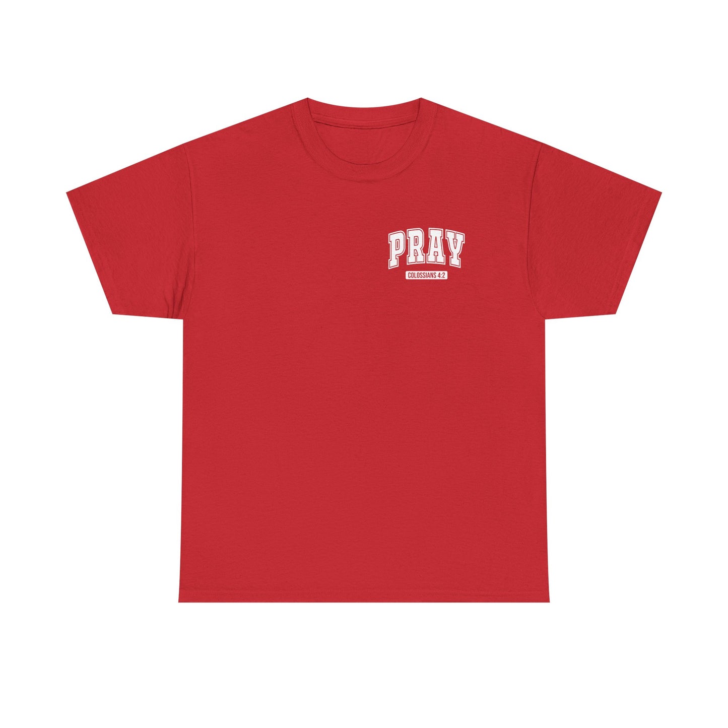 Pray Unisex Heavy Cotton Tee, Faith-Based Shirt, Casual Wear, Spiritual Gift, Affirmation Tee, Comfortable Everyday Outfit