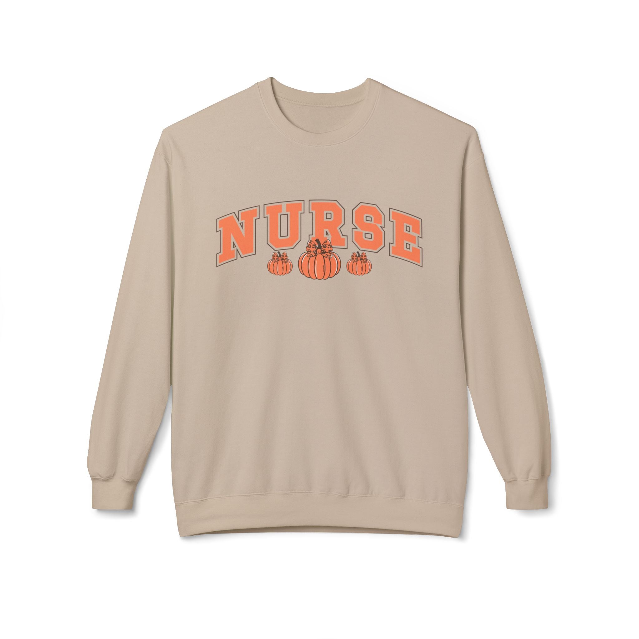 Nurse Crewneck Sweatshirt | Cozy Fall Sweater, Unisex, Pumpkin Design, Gift for Nurses, Autumn Outfit