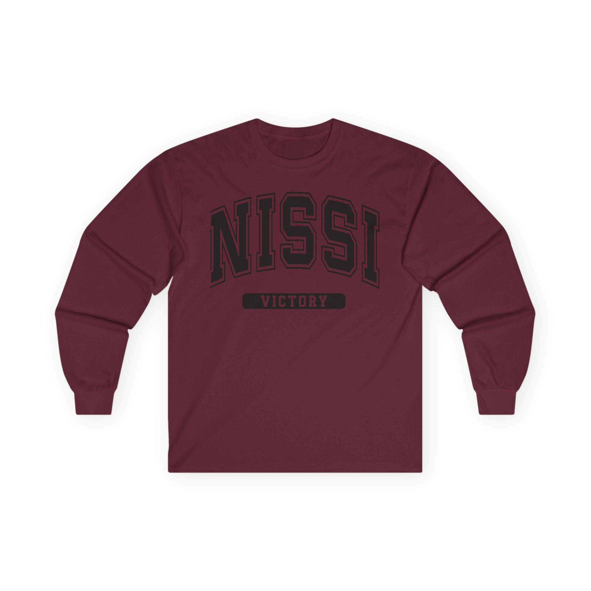 Unisex Long Sleeve Victory Tee - NISSI Design for Winners, Cool Casual Wear, Gift for Sports Lovers, Inspirational Apparel, Everyday Comfort