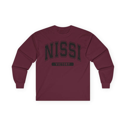 Unisex Long Sleeve Victory Tee - NISSI Design for Winners, Cool Casual Wear, Gift for Sports Lovers, Inspirational Apparel, Everyday Comfort