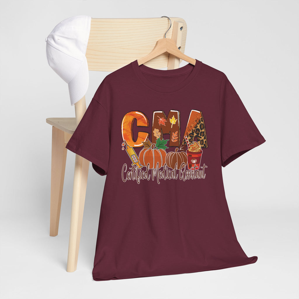 Fall-Themed Medical Assistant T-Shirt, CMA Unisex Tee, Cute Healthcare Apparel, Halloween Gift, Nurse Appreciation Day, Gift for CMA