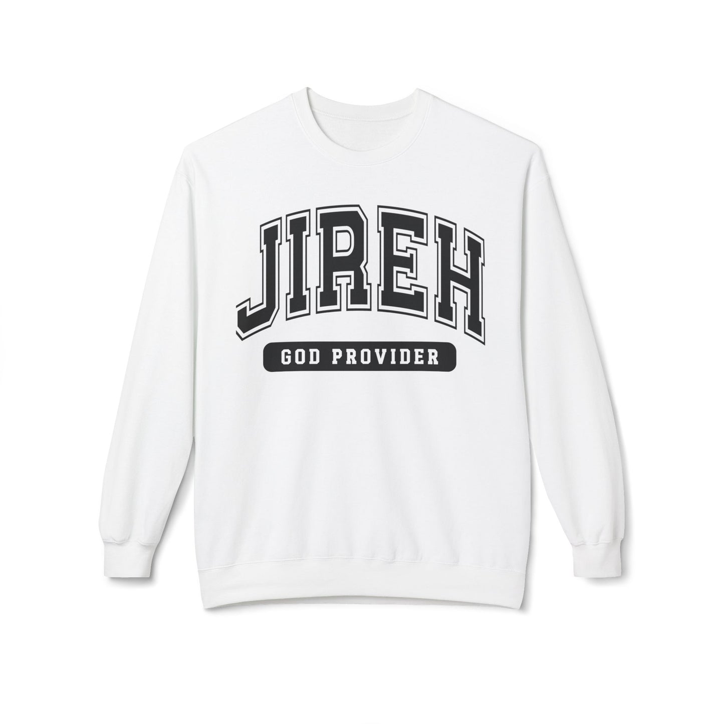 JIREH God Provider Sweatshirt, Unisex Fleece Crewneck, Casual Comfort Wear, Faith-Based Apparel, Cozy Gift Idea