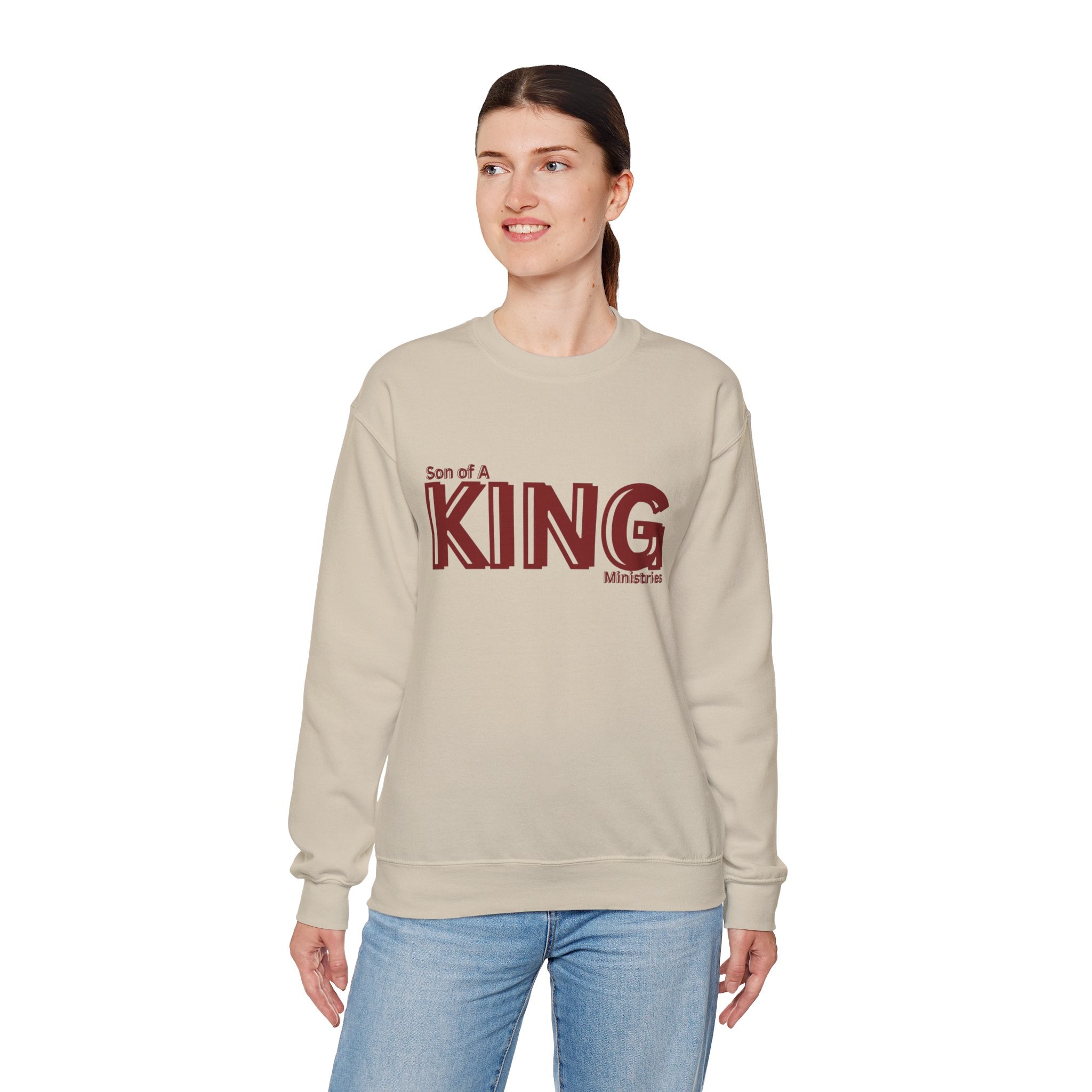 Son of a King Sweatshirt - Unisex Heavy Blend Crewneck, Faith Apparel, Christian Gift, Cozy Outfit, Inspirational Fashion