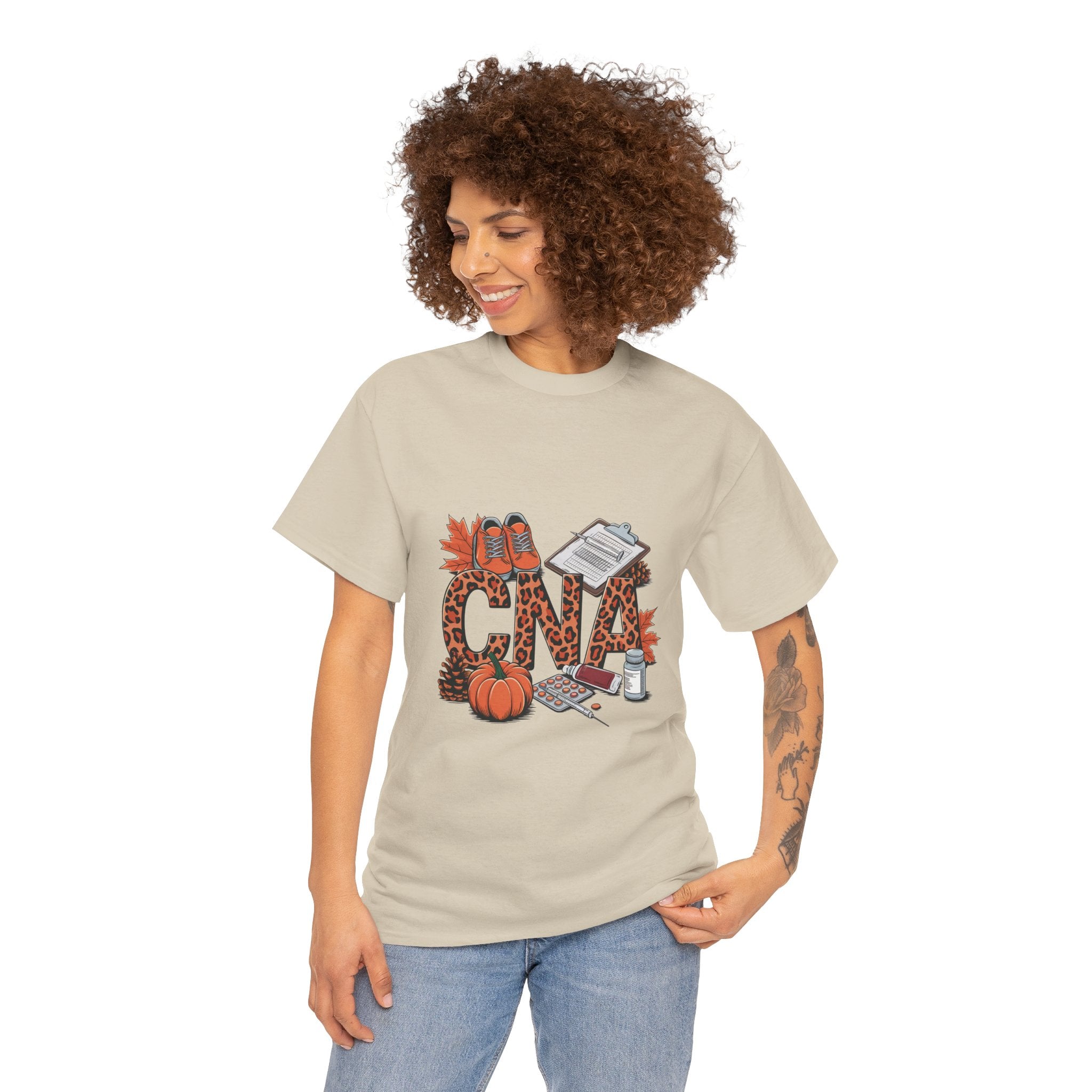 CNA Heavy Cotton Tee, Nursing Gift Tee, Unisex Healthcare Shirt, Medical Profession Apparel, Funny Nurse T-Shirt