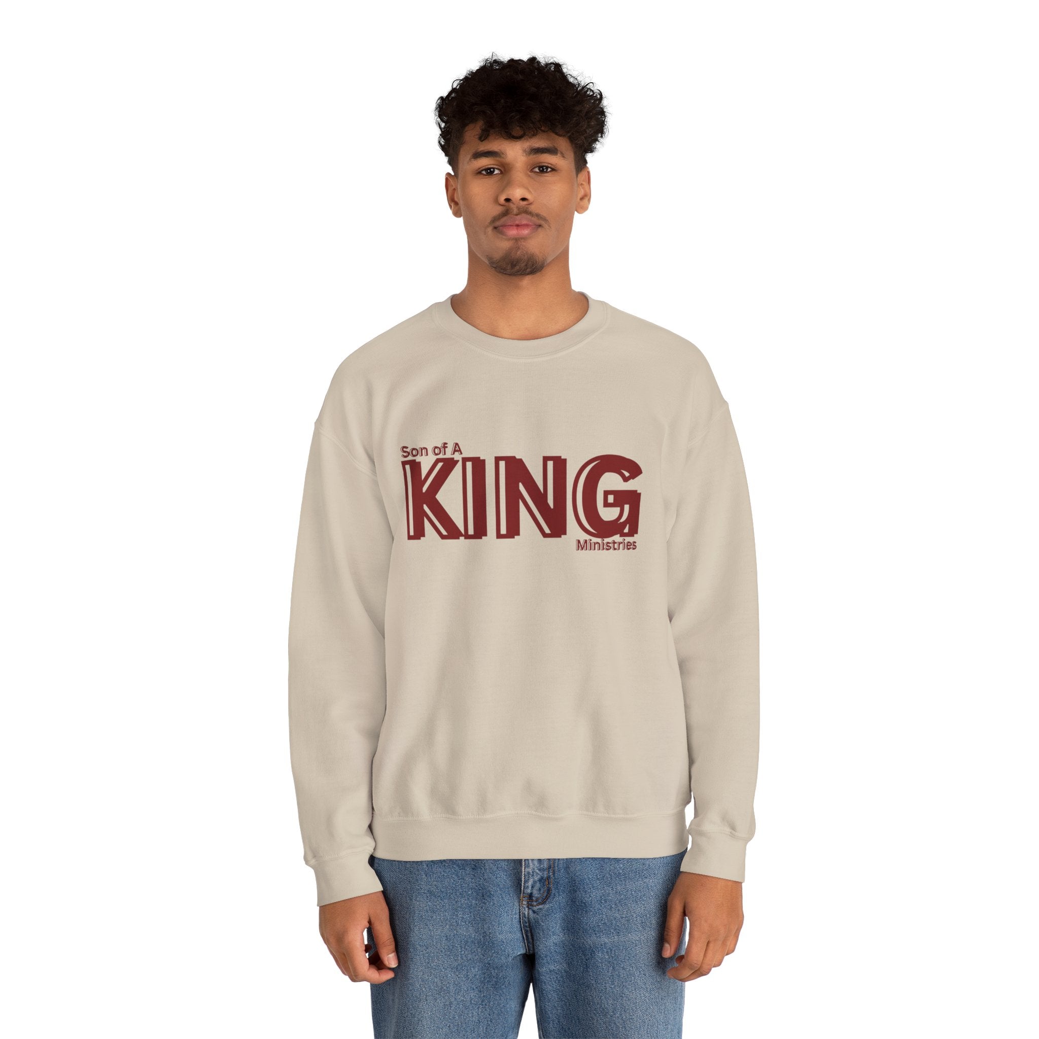 Son of a King Sweatshirt - Unisex Heavy Blend Crewneck, Faith Apparel, Christian Gift, Cozy Outfit, Inspirational Fashion