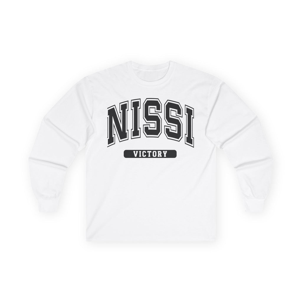 Unisex Long Sleeve Victory Tee - NISSI Design for Winners, Cool Casual Wear, Gift for Sports Lovers, Inspirational Apparel, Everyday Comfort