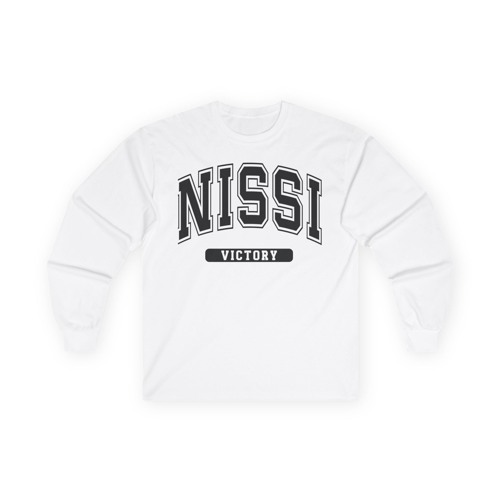 Unisex Long Sleeve Victory Tee - NISSI Design for Winners, Cool Casual Wear, Gift for Sports Lovers, Inspirational Apparel, Everyday Comfort