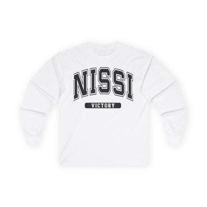 Unisex Long Sleeve Victory Tee - NISSI Design for Winners, Cool Casual Wear, Gift for Sports Lovers, Inspirational Apparel, Everyday Comfort