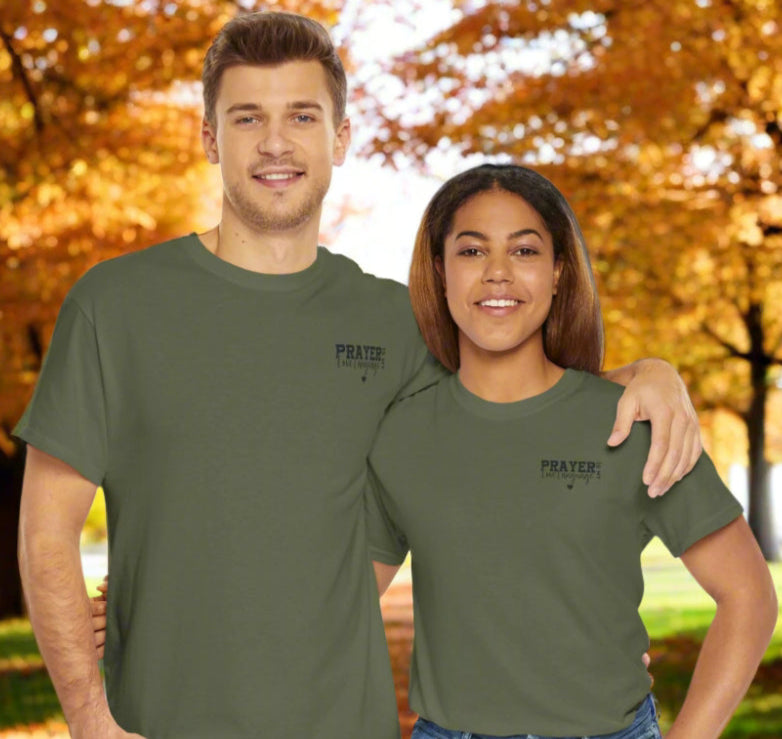 Unisex Heavy Cotton Tee - Prayer is My Love Language, Faith Shirt, Inspirational Gift, Spiritual Apparel, Christian Tee