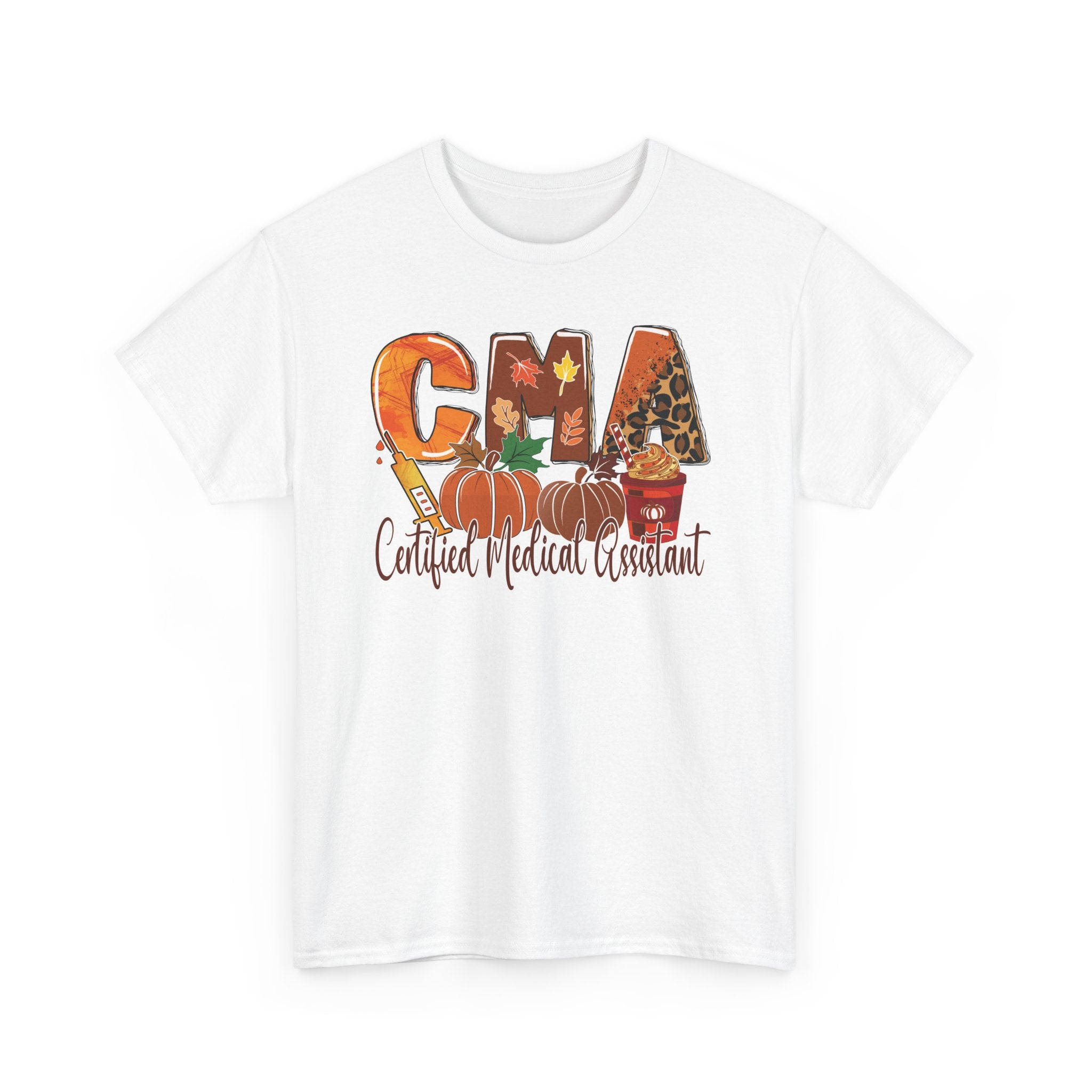 Fall-Themed Medical Assistant T-Shirt, CMA Unisex Tee, Cute Healthcare Apparel, Halloween Gift, Nurse Appreciation Day, Gift for CMA